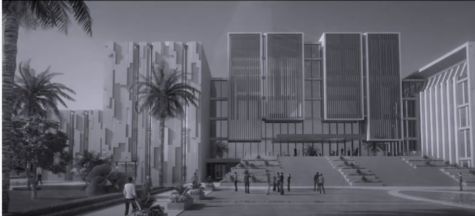Architectural rendering of a residential compound